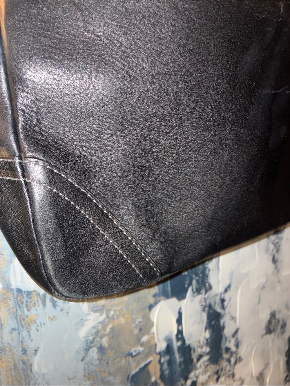EUC ! Y2K Coach Hampton HOBO Classic Black Leather Shoulder Bag 2006 - Picture 14 of 16